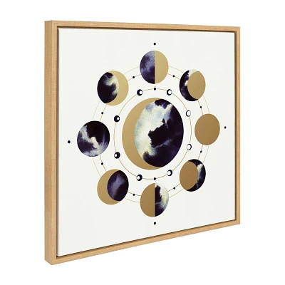 Kate & Laurel All Things Decor 22x22 Sylvie Lunar Light Framed Canvas by Faryn Hughes Natural