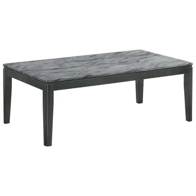 Mozzi Coffee Table with Faux Marble Top Gray/Black - Coaster