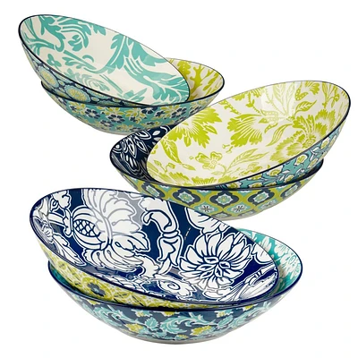 Certified International Set of 6 40oz Tapestry Soup/Pasta Bowls