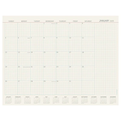 TF Publishing 2025 Desk Pad Calendar 17x22 Vintage Professional