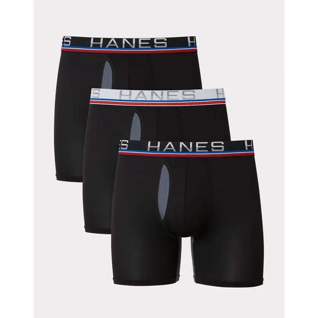 Hanes Premium Men's Xtemp Total Support Pouch Anti Chafing 3pk Boxer Briefs  - Blue/gray S : Target