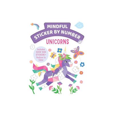 Mindful Sticker by Number: Unicorns - by Insight Kids (Paperback)