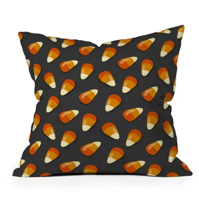 16x16 Avenie Halloween Candy Corn Square Throw Pillow - Deny Designs