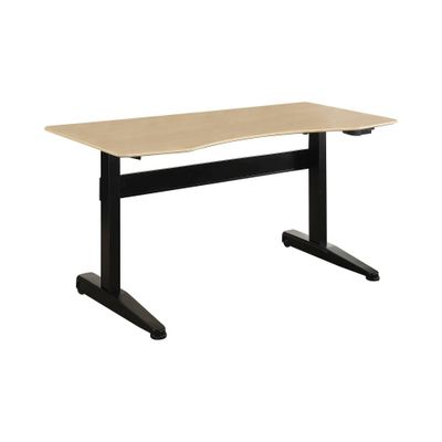 Large Washoe Height Adjustable Desk Black - miBasics: Sturdy Standing Workstation, Cable Management