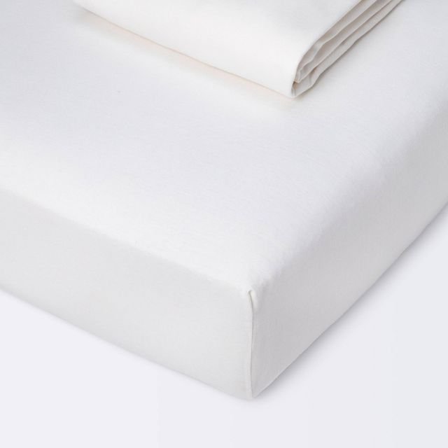 Fitted Jersey Crib Sheet - Cloud Island - White 2pk