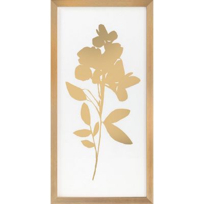 12 x 24 2pk Foil Florals Framed Under Glass Gold - Threshold