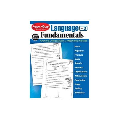 Language Fundamentals, Grade 3 Teacher Resource - by Evan-Moor Educational Publishers (Paperback)