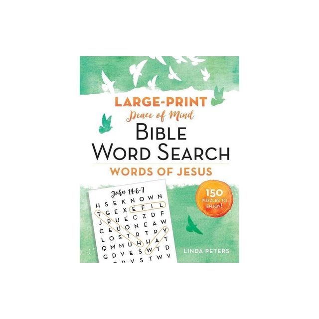 Peace of Mind Bible Word Search: Words of Jesus - by Linda Peters (Paperback)