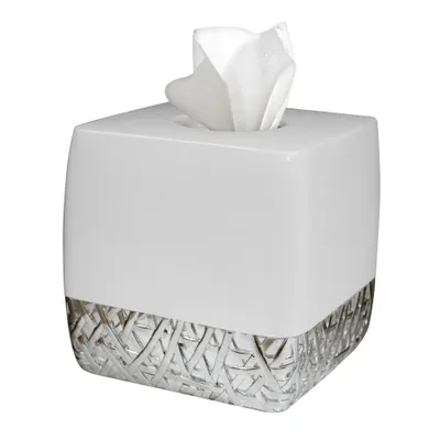 Bali Boutique Tissue Box Cover - Nu Steel