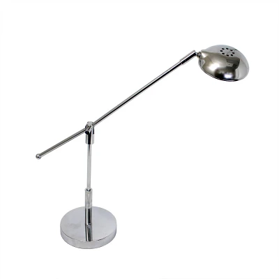 3W Balance Arm Chrome Desk Lamp with Swivel Head Silver (Includes LED Light Bulb) - Simple Designs: Adjustable, ETL Listed, for Office & Dorm