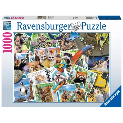 Ravensburger A Travelers Animal Journal Jigsaw Puzzle - 1000pc