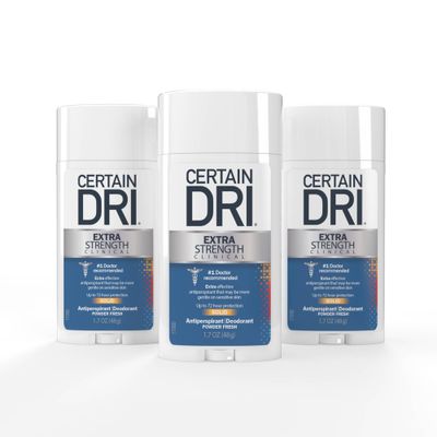 Certain Dri Extra Strength Clinical Solid Antiperspirant + Deodorant - Unscented - 1.7oz/3pk