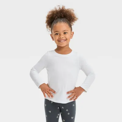 Toddler Girls Solid Long Sleeve T-Shirt