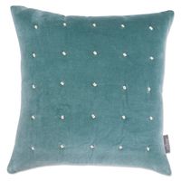 18x18 Indoor French Knots Square Throw Pillow Blue - Pillow Perfect: Cotton Fabric, Zipper Closure, Abstract Design