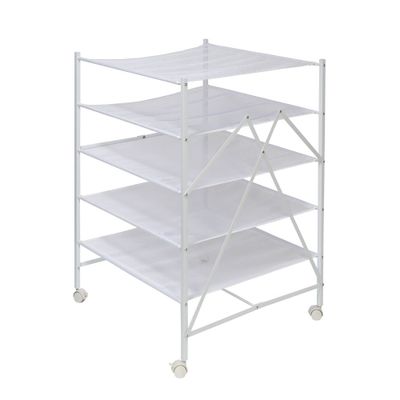 Honey-Can-Do Flat Drying Rack: Steel, Collapsible, Lay Flat to Dry, Sweater Dryer, White, 40 lb Capacity, Wheels, 23.4 Surface Area