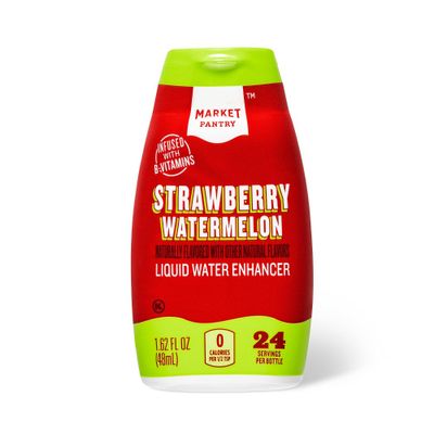 Strawberry Watermelon Liquid Water Enhancer Drops - 1.62 fl oz - Market Pantry