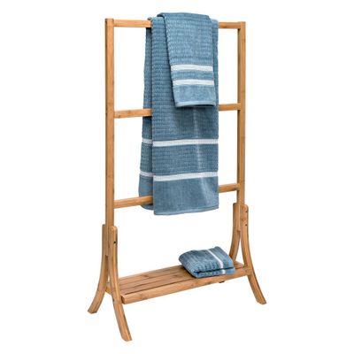 Bamboo Towel Rail Natural - Honey Can Do: Freestanding, Bathroom Towel Stand, Multicolor Naturals