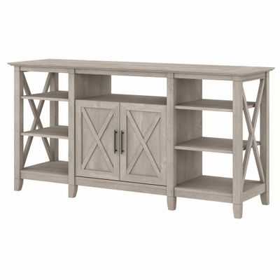 Key West Tall TV Stand for TVs up to 70 Washed Gray - Bush Furniture