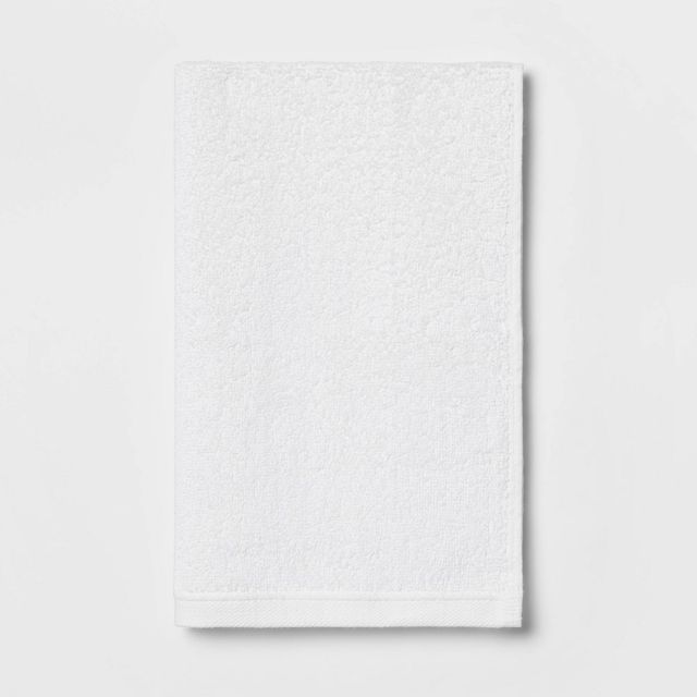 Everyday Hand Towel White - Room Essentials: Cotton Terry, Midweight, Machine Washable, OEKO-TEX Certified