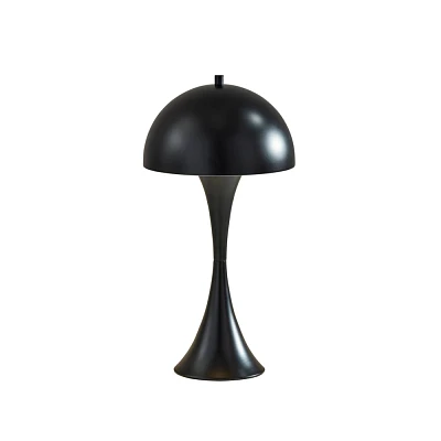 Adesso Lennon Table Lamp Black: Metal Dome Shade, Touch Sensor, ETL Listed, 19.5 Height