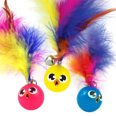 Nerf Cat 1 Super Bounce Ball Bird Cat Toy - 3pk