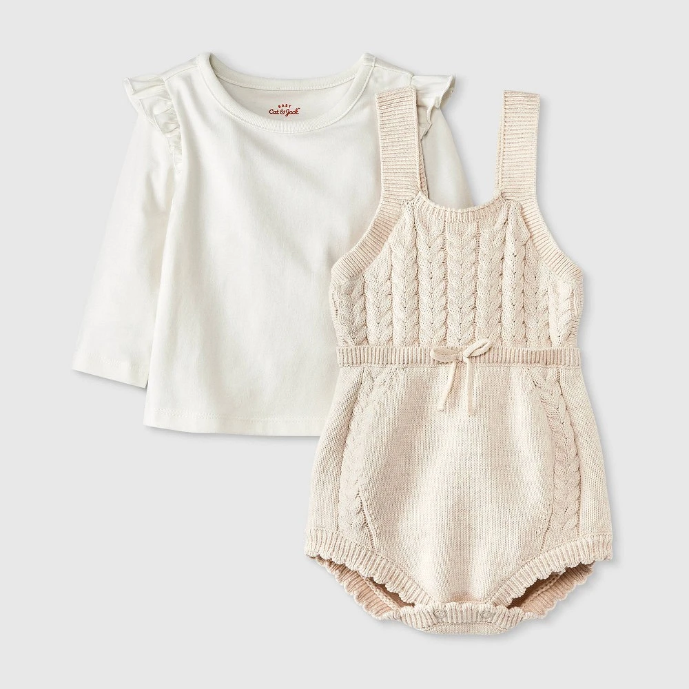 Baby Girls Sweater Romper