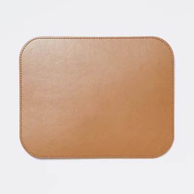 Faux Leather Mouse Pad Brown - Threshold