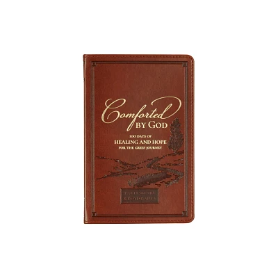 Devotional Comforted by God Faux Leather - (Leather Bound)