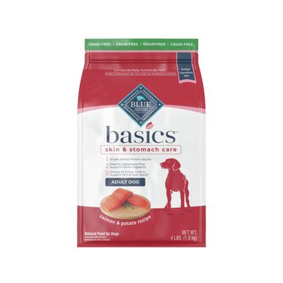 Blue Buffalo Basics Skin & Stomach Care Grain Free Natural Salmon & Potato Recipe Adult Dry Dog Food