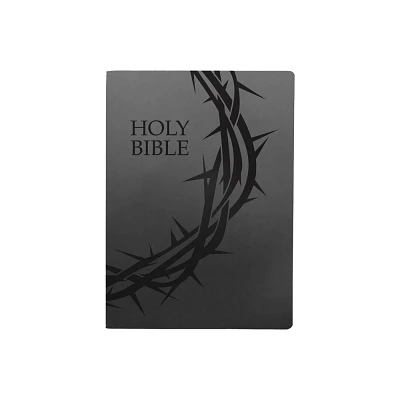 Kjver Holy Bible, Crown of Thorns Design, Large Print, Black Ultrasoft - (King James Version Easy Read Bible) by Whitaker House (Leather Bound)