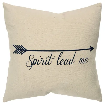 20x20 Oversize Spirit Lead Me Poly Filled Square Throw Pillow - Rizzy Home: Indoor Canvas Pillow with Hidden Zipper