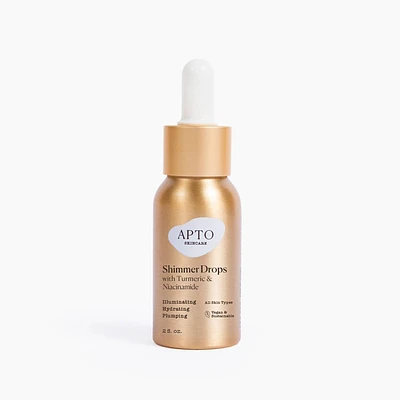 APTO Skincare Face Shimmer Serum Drops with Turmeric and Niacinamide - 2 fl oz
