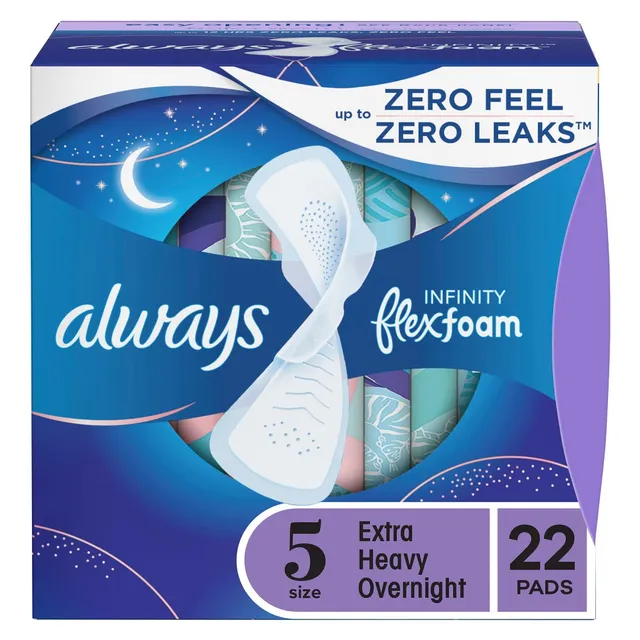 Always Extra Heavy Overnight Absorbency Unscented Ultra Thin Pads with  Wings - Size 5 - 46ct 46 ct