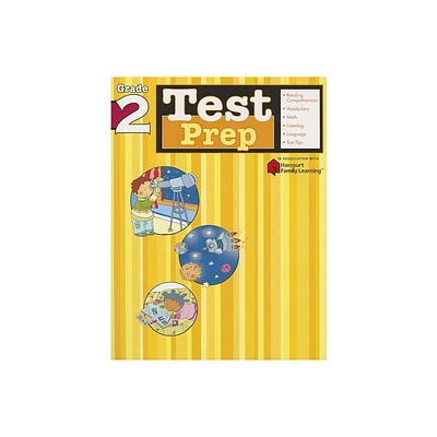 Test Prep: Grade 2 (Flash Kids Harcourt Family Learning) - (Paperback)