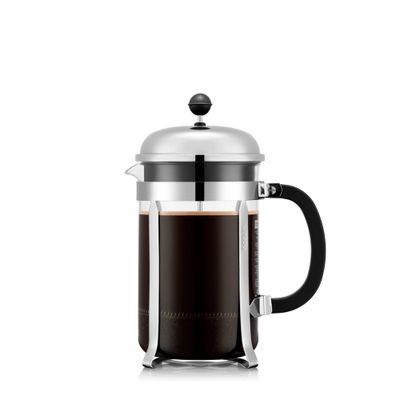 Bodum Chambord 12c 51oz French Press Coffee Maker Silver: Stainless Steel, Dishwasher-Safe, Manual, BPA-Free