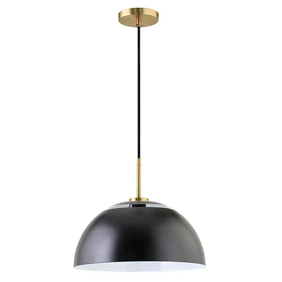 Hampton & Thyme 16 Wide Pendant with Metal Shade : Mid-Century Modern, Adjustable Cord