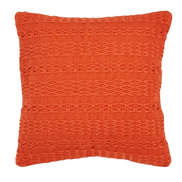 Tommy Bahama 20 x 20 Island Essentials Decorative Throw Pillow Orange: Cotton Dobby, Zipper Closure, Indoor Use