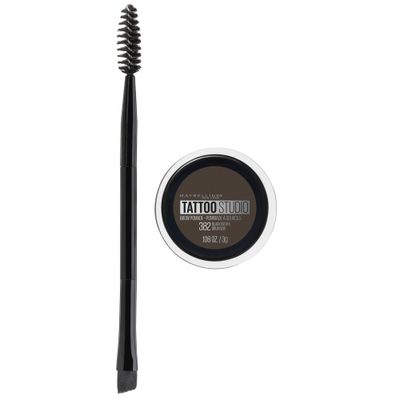 Maybelline Tattoo Studio Waterproof Brow Pomade 382 Black Waterproof Brown - 0.11oz