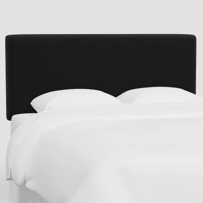 Full Olivia Headboard in Velvet Black - Threshold: Pine Frame, Spot Clean, No Box Spring Needed