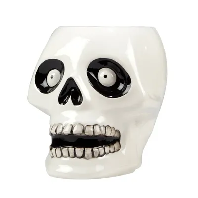 160oz Earthenware Scaredy Cat Skeleton 3-D Treat Jar - Certified International