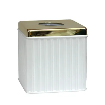 Panache Boutique Tissue Box Cover - Nu Steel