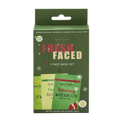 Que Bella Holiday Fresh Faced Face Mask Gift Set - 3pc