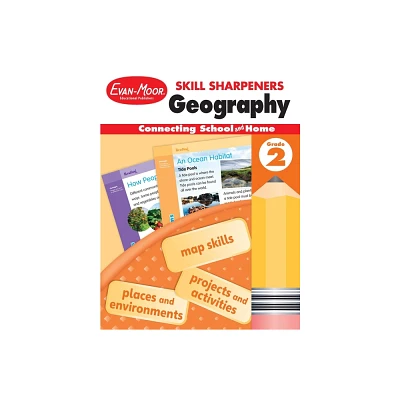 Skill Sharpeners: Geography, Grade 2 Workbook - by Evan-Moor Educational Publishers (Paperback)