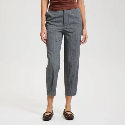 Womens Straight-Leg Trousers with Front Pleat