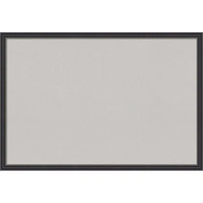 Amanti Art 38x26 Stylish Wood Frame Gray Cork Board Black : Wall Mount Bulletin Board for Office & Bedroom