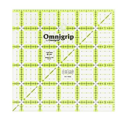 Omnigrid 5-1/2 x 5-1/2 Non-Slip Square Quilting Ruler