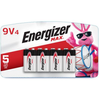 Energizer 4pk Max Alkaline 9V Batteries