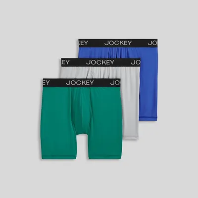 Jockey Generation Men Microfiber Stretch Long Leg Boxer Brief 3pk