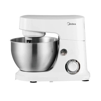 Midea 5qt 6-Speed Stand Mixer : 300W, Tilt Back Head, 5 Quart Stainless Steel Bowl, Dishwasher-Safe Parts