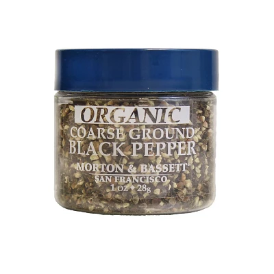 Morton & Bassett Spices Organic Course Ground Black Pepper - 1oz